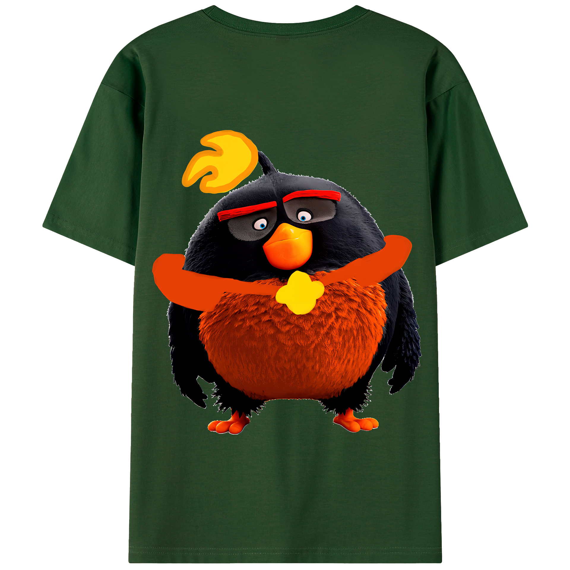 （画像用） Angry Birds アングリーバード 綿100％半袖Tシャツ（背面プリント）